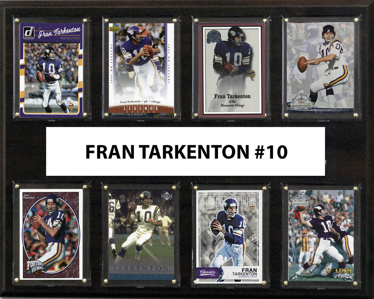 NFL 12"x15" Fran Tarkenton Minnesota Vikings 8-Card Plaque
