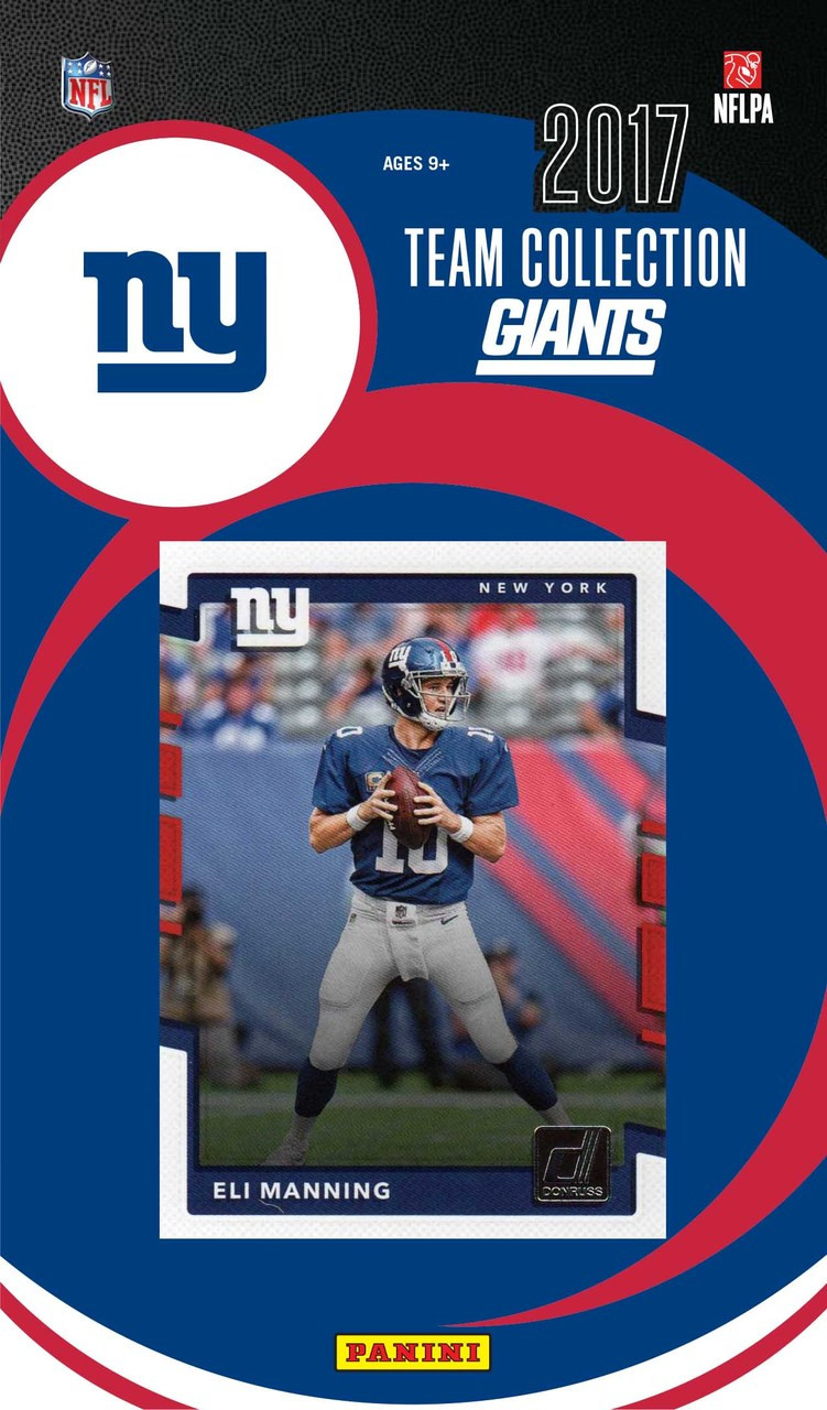 NFL New York Giants Licensed 2017 Donruss Team Set.