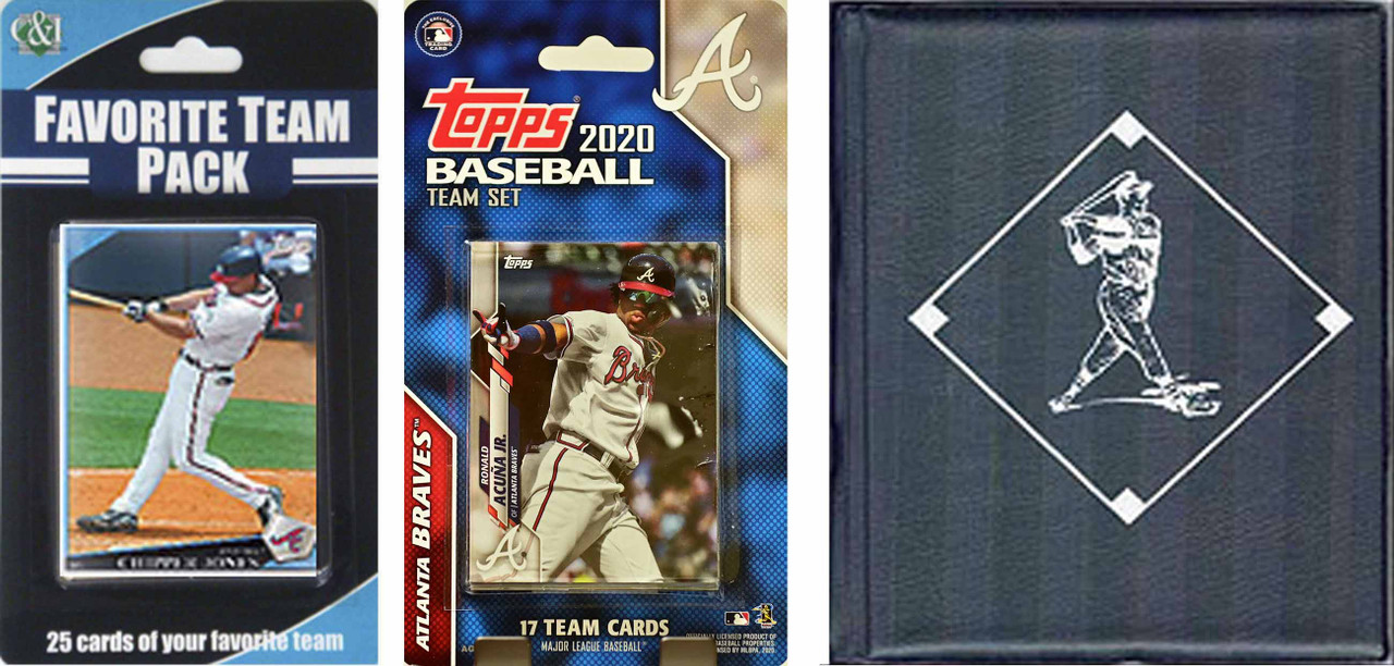 MLB Atlanta Braves Licensed 2020 Topps¬ Team Set and Favorite Player Trading Cards Plus Storage Album