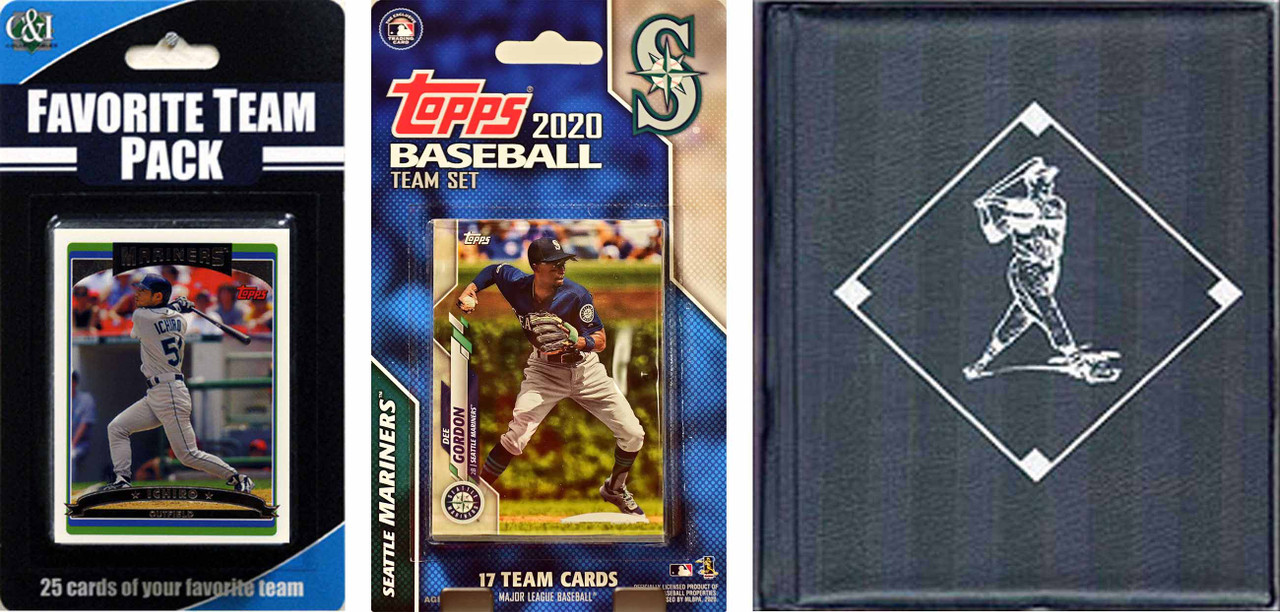 MLB Seattle Mariners Licensed 2020 Topps¬ Team Set and Favorite Player Trading Cards Plus Storage Album