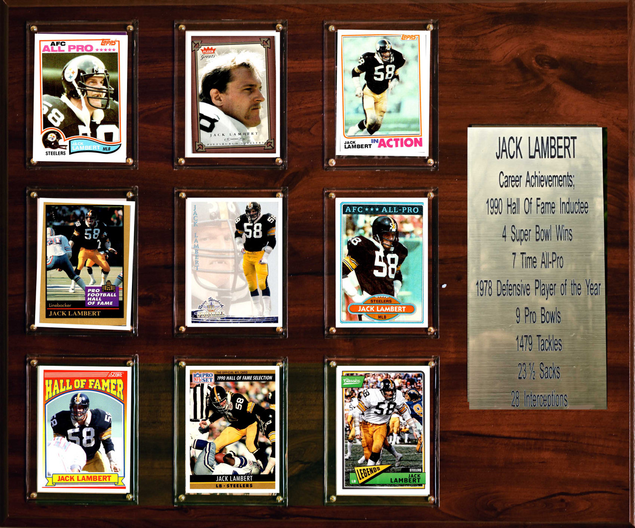 NFL 15"x18" Jack Lambert Pittsburgh Steelers Career Stat Plaque