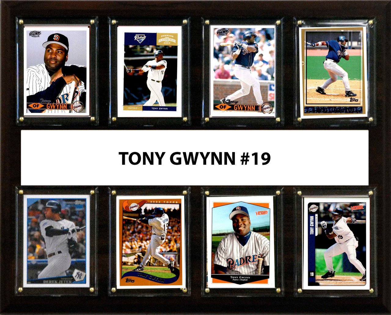 MLB 12x15 Tony Gwynn San Diego Padres 8 Card Plaque - C and I Collectibles