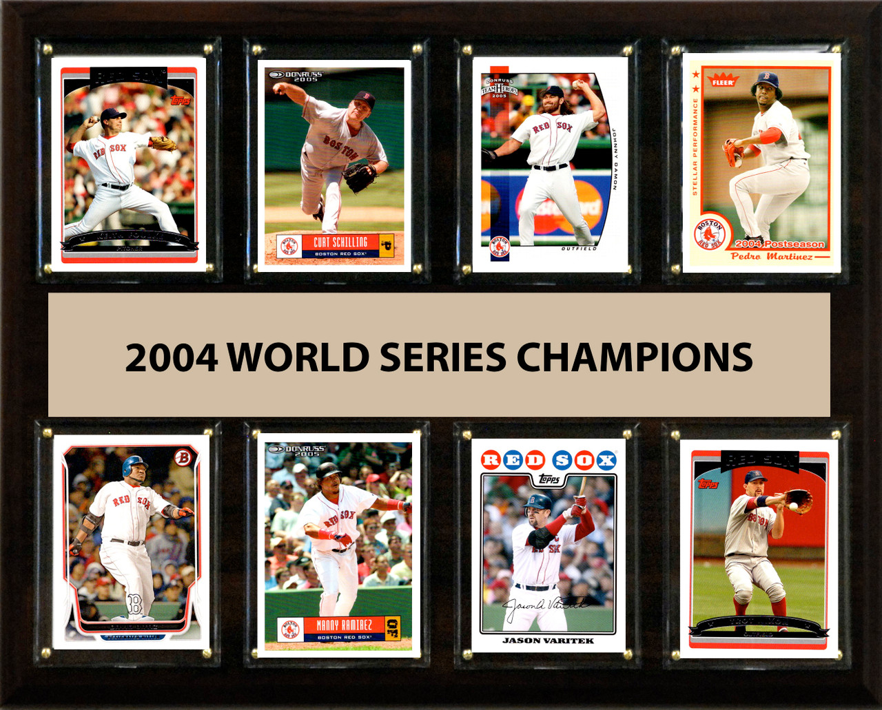 MLB 12"x15" Boston Red Sox 2004 World Series - 8-Card Plaque