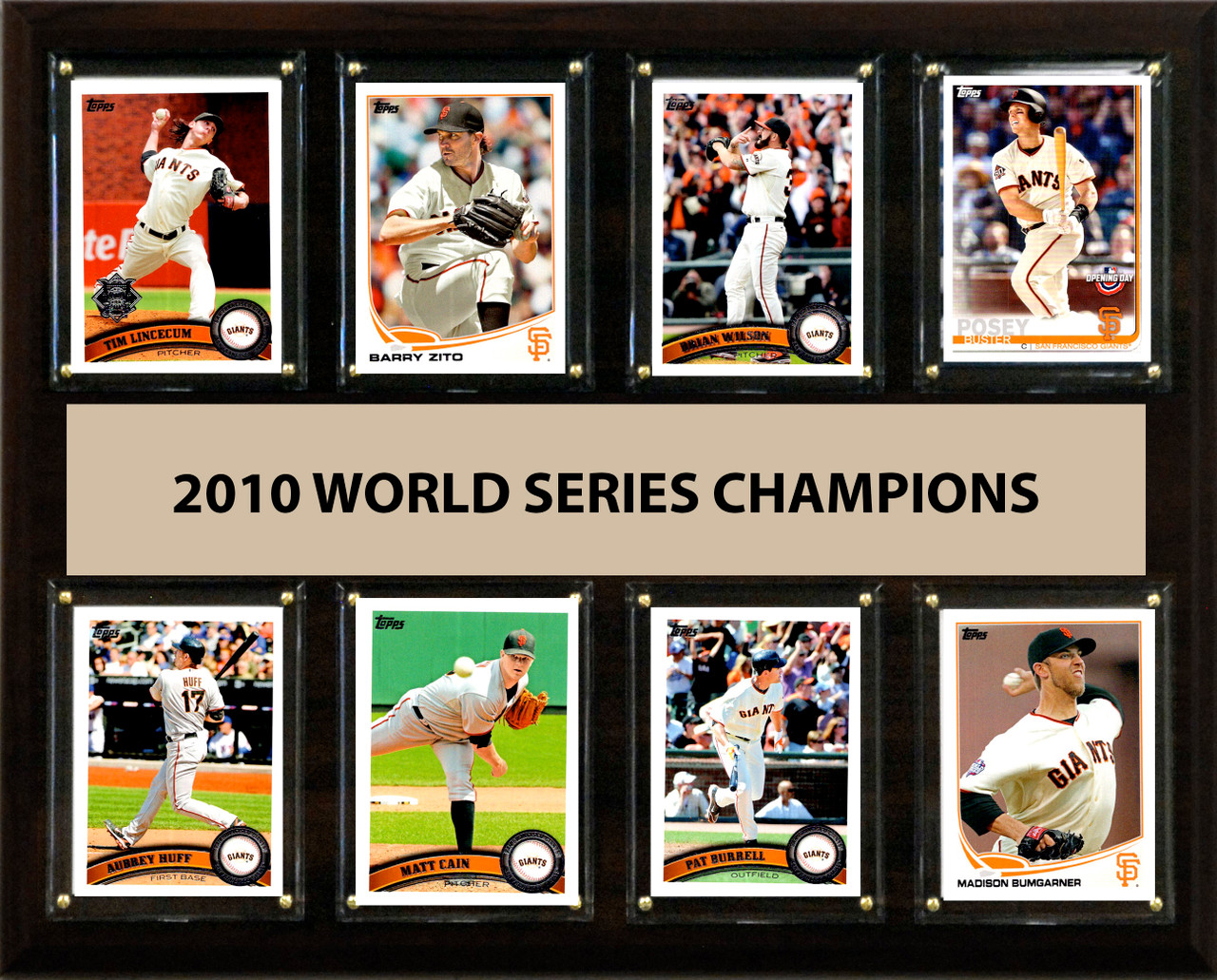 MLB 12"x15" San Francisco Giants 2010 World Series - 8-Card Plaque