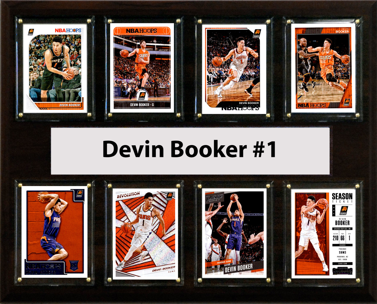 NBA 12"x15" Devin Booker Phoenix Suns 8 Card Plaque