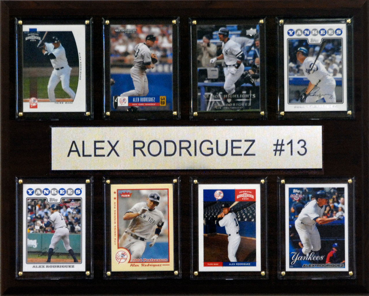 MLB 12"x15" Alex Rodriguez New York Yankees 8 Card Plaque