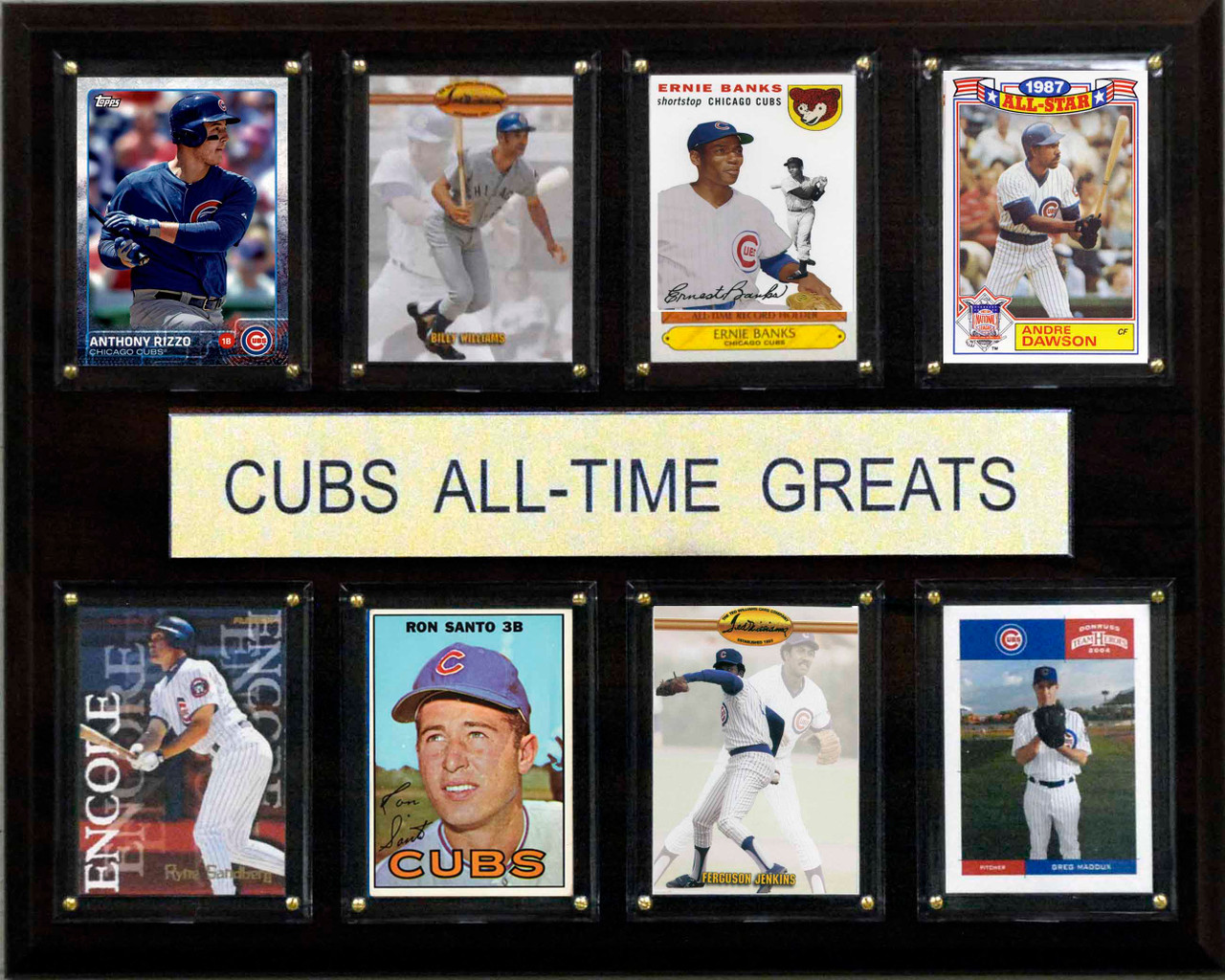 MLB 12"x15" Chicago Cubs All-Time Greats Plaque