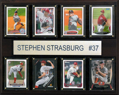 MLB 12"x15" Stephen Strasburg Washington Nationals 8-Card Plaque