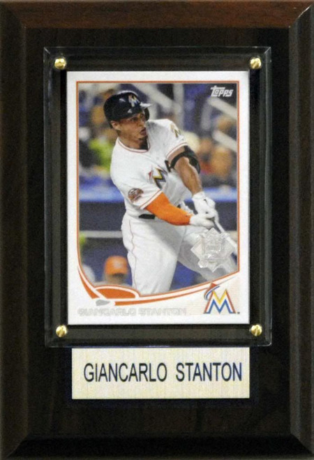 MLB 4"x6" Giancarlo Stanton Miami Marlins Player Plaque