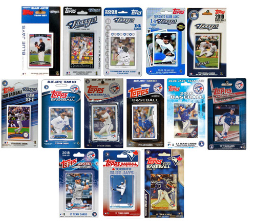 MLB Toronto Blue Jays 14 Different Licensed Trading Card Team Sets