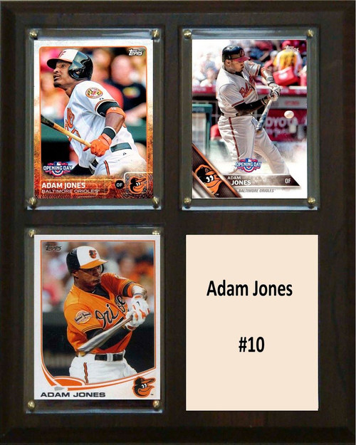 MLB8"x10"Adam Jones Baltimore Orioles Three Card Plaque