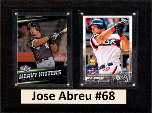 MLB6"X8"Jose Abreu Chicago White Sox Two Card Plaque