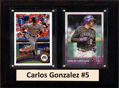 MLB6"X8"Carlos Gonzalez Colorado Rockies Two Card Plaque