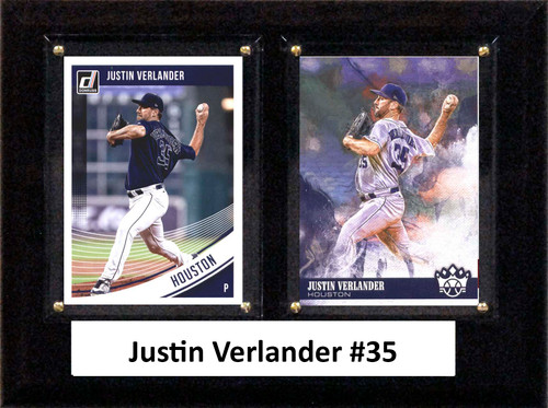 MLB6"x8"Justin Verlander Houston Astros Two Card Plaque