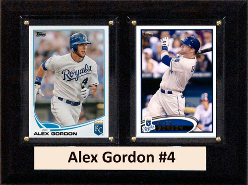 MLB6"X8"Alex Gordon Kansas City Royals Two Card Plaque