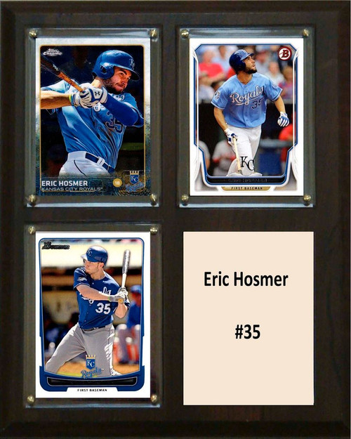 MLB8"x10"Eric Hosmer Kansas City Royals Three Card Plaque