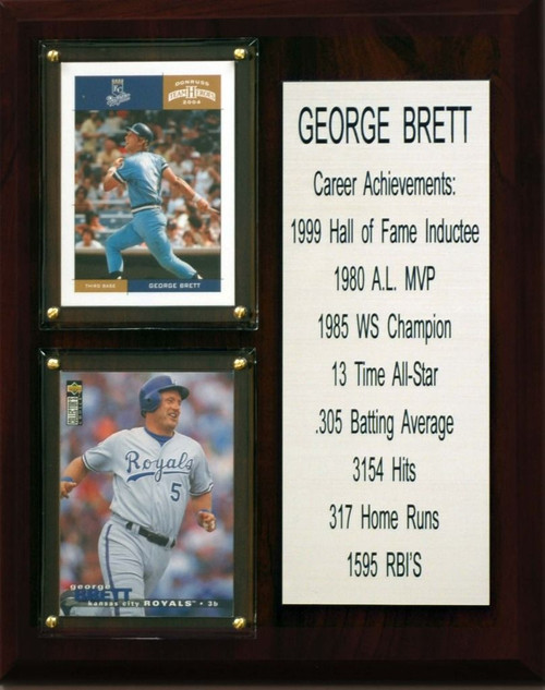 MLB8"X10"George Brett Kansas City Royals Career Stat Plaque