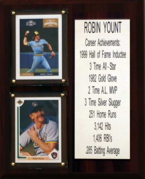 MLB8"X10"Robin Yount Milwaukee Brewers Career Stat Plaque