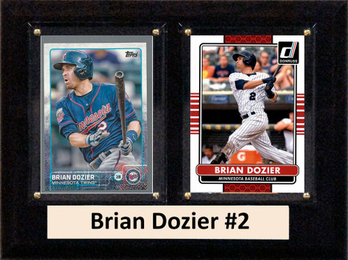 MLB6"X8"Brian Dozier Minnesota Twins Two Card Plaque