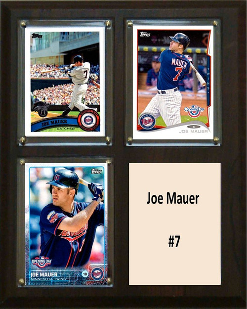 MLB8"x10"Joe Mauer Minnesota Twins Three Card Plaque