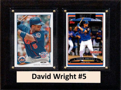 MLB6"X8"David Wright New York Mets Two Card Plaque