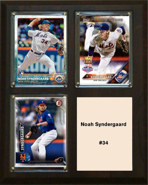 MLB8"x10"Noah Syndergaard New York Mets Three Card Plaque