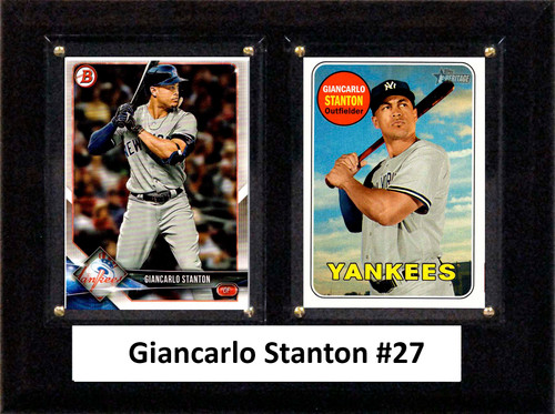 MLB6"x8"Giancarlo Stanton New York Yankees Two Card Plaque