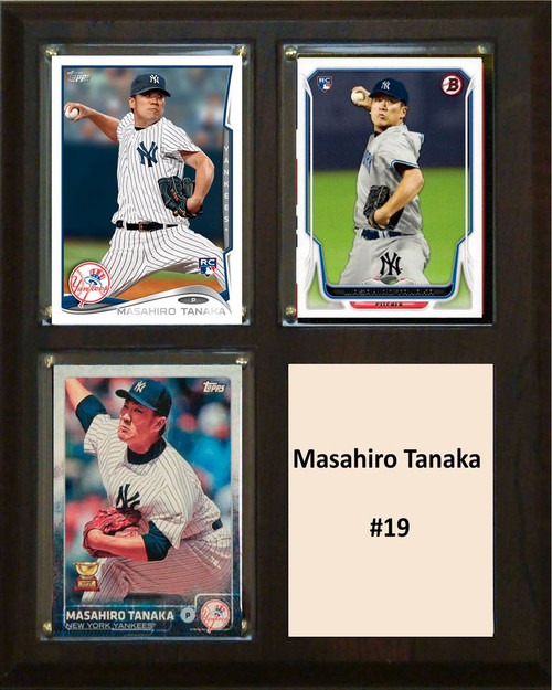MLB8"X10"Masahiro Tanaka New York Yankees Three Card Plaque