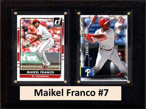 MLB6"X8"Maikel Franco Philadelphia Phillies Two Card Plaque