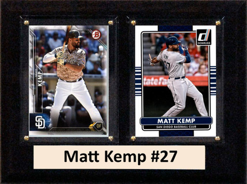 MLB6"X8"Matt Kemp San Diego Padres Two Card Plaque