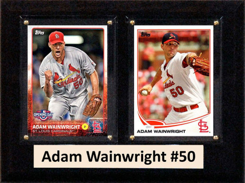 MLB6"X8"Adam Wainwright St. Louis Cardinals Two Card Plaque