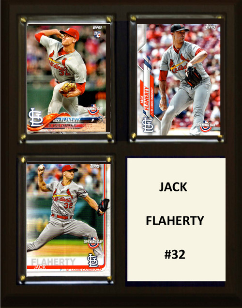 MLB8"x10"Jack Flaherty St. Louis Cardinals Three Card Plaque