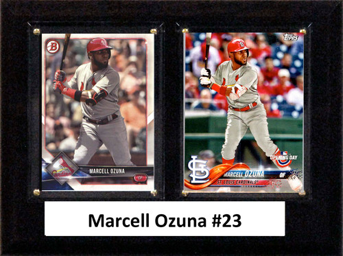 MLB6"x8"Marcell Ozuna St. Louis Cardinals Two Card Plaque