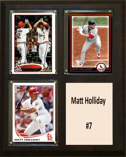 MLB8"X10"Matt Holliday St. Louis Cardinals Three Card Plaque