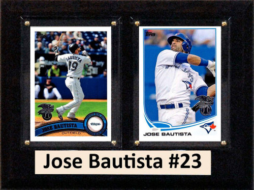 MLB6"X8"Jose Bautista Toronto Blue Jays Two Card Plaque