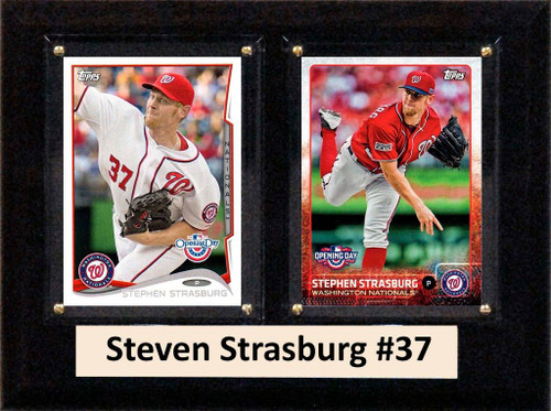 MLB6"X8"Steven Strasburg Washington Nationals Two Card Plaque