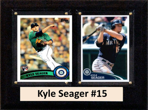 MLB6"X8"Kyle Seager Seattle Mariners Two Card Plaque