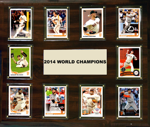 MLB 15"x18" San Francisco Giants 2014 World Series - 10-Card Plaque