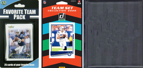 NFL Indianapolis Colts Licensed 2020 Score Team Set and Favorite Player Trading Card Pack Plus Storage Album