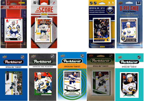 NHL Buffalo Sabres 9 Different Licensed Trading Card Team Sets