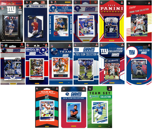 NFL 2021-22 New York Giants 15 Different Licensed Trading Card Team Sets