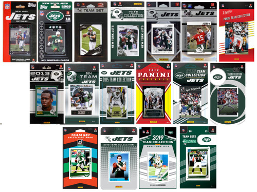 NFL 2021-22 New York Jets 17 Different Licensed Trading Card Team Sets