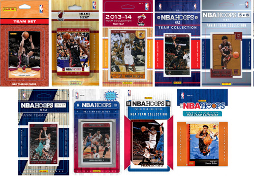 NBA 2021-22  Miami Heat 10 Different Licensed Trading Card Team Sets