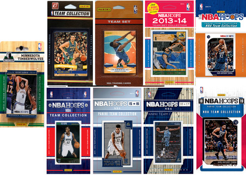 NBA 2021-22  Minnesota Timberwolves 10 Different Licensed Trading Card Team Sets