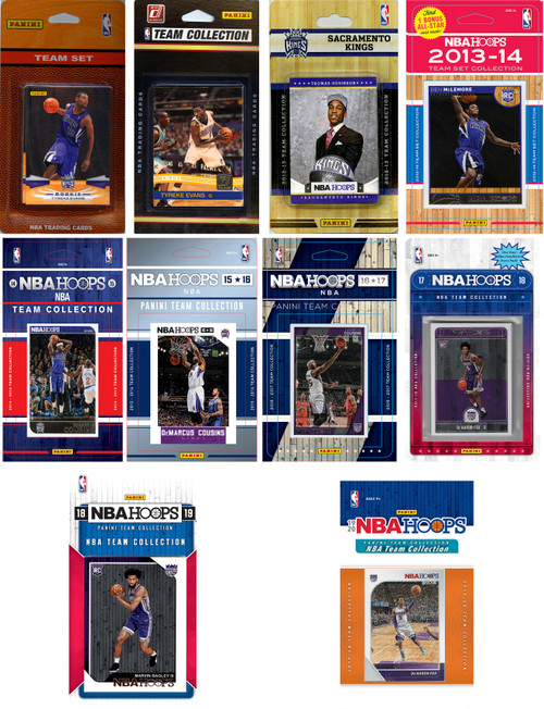 NBA 2021-22  Sacramento Kings 10 Different Licensed Trading Card Team Sets