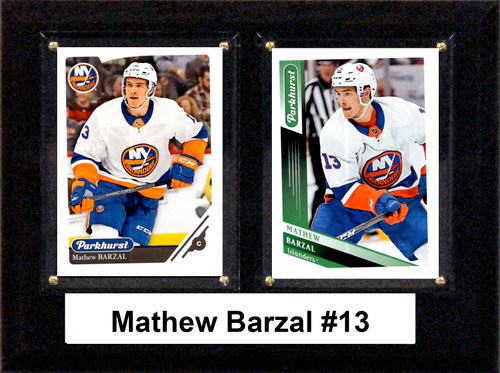 NHL 6"x8" Mathew Barzal New York Islanders Two Card Plaque