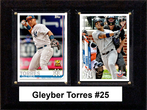 MLB 6"x8" Gleyber Torres New York Yankees Two Card Plaque