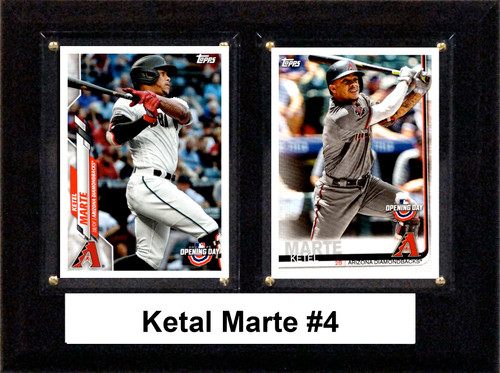 MLB 6"x8" Ketal Marte Arizona Diamondbacks Two Card Plaque