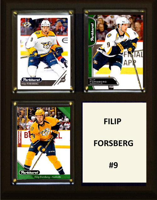 NHL 8"x10" Filip Forsberg Nashville Predators Three Card Plaque