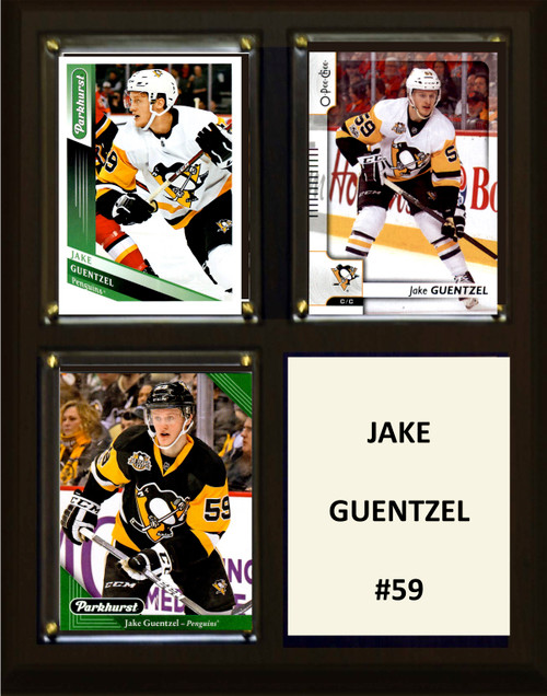 NHL 8"x10" Jake Guentzel Pittsburgh Penguins Three Card Plaque